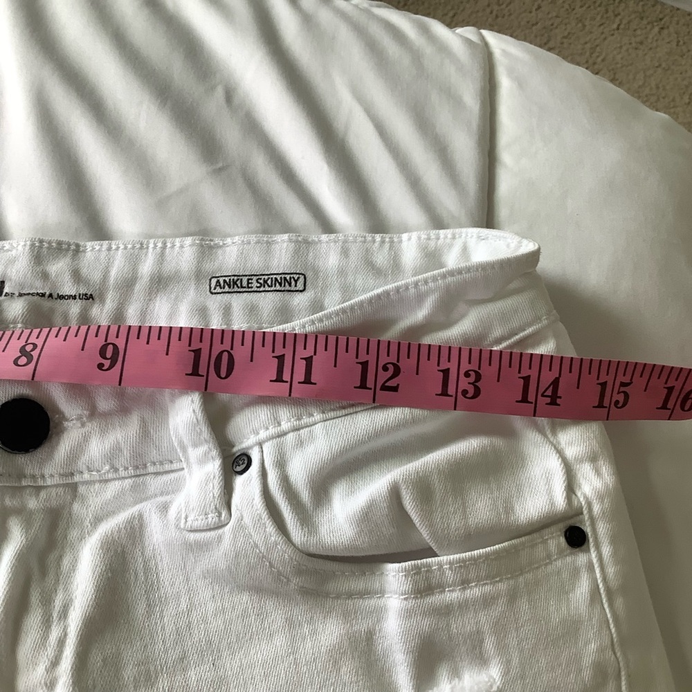 A’2nd by Special A Jeans White Mid Rise Skinny Ankle Jeans Size 7 - Picture 6 of 10